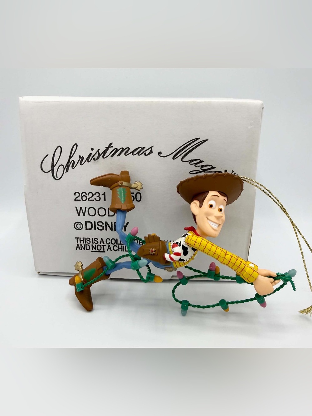 Grolier Disney Christmas Magic Ornament Woody Toy Story 26231 150 Original Box
